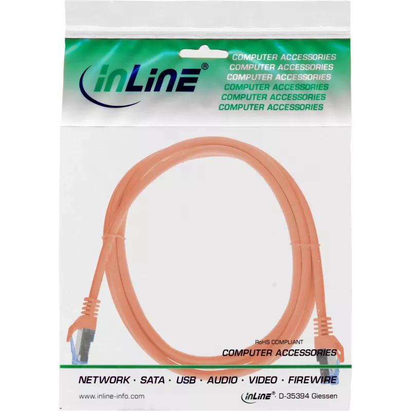 InLine 72614O tīkla kabelis oranžs 1,5 m Cat6a S/FTP (S-STP)