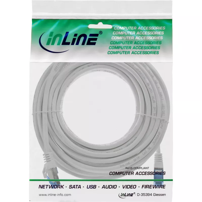 InLine 72605 tīkla kabelis pelēks 5 m Cat6a S/FTP (S-STP)