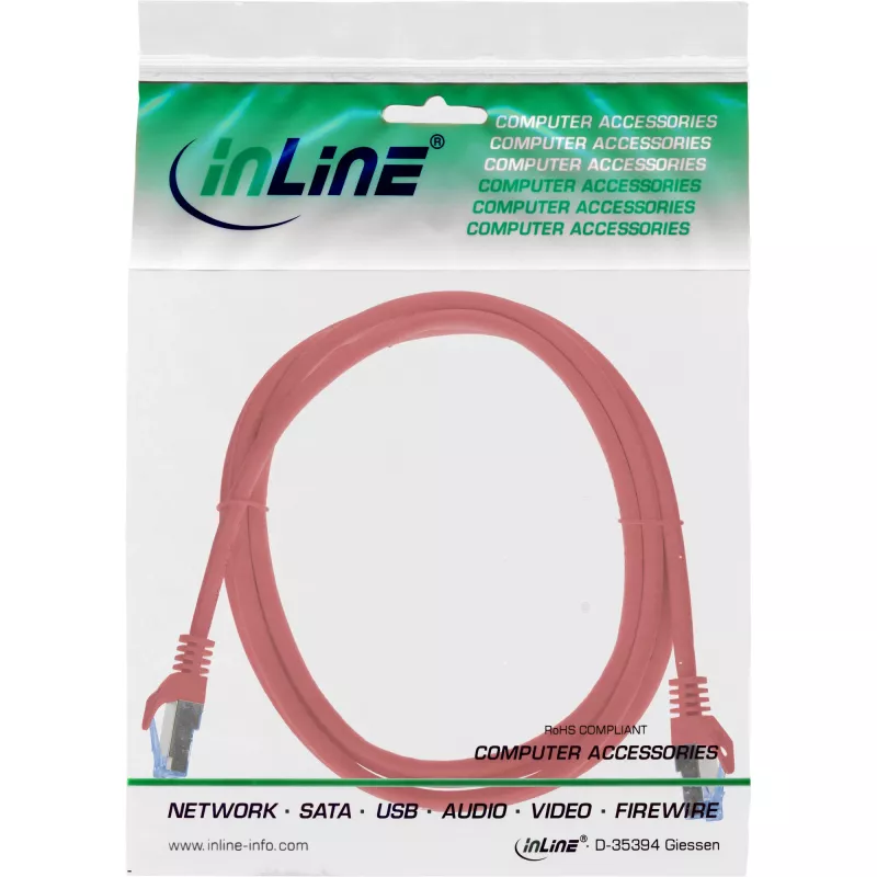 InLine 72633R tīkla kabelis sarkans 0.3 m Cat6a S/FTP (S-STP)
