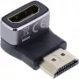 HDMI savienotāju adapteris InLine 17991F HDMI A melns pelēks zeltīti kontakti