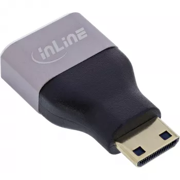 InLine 17991C kabeļa savienotāju adapteris HDMI A Mini HDMI C Melns, Pelēks