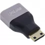 InLine 17991C kabeļa savienotāju adapteris HDMI A Mini HDMI C Melns, Pelēks