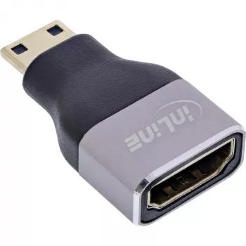 InLine 17991C kabeļa savienotāju adapteris HDMI A Mini HDMI C Melns, Pelēks