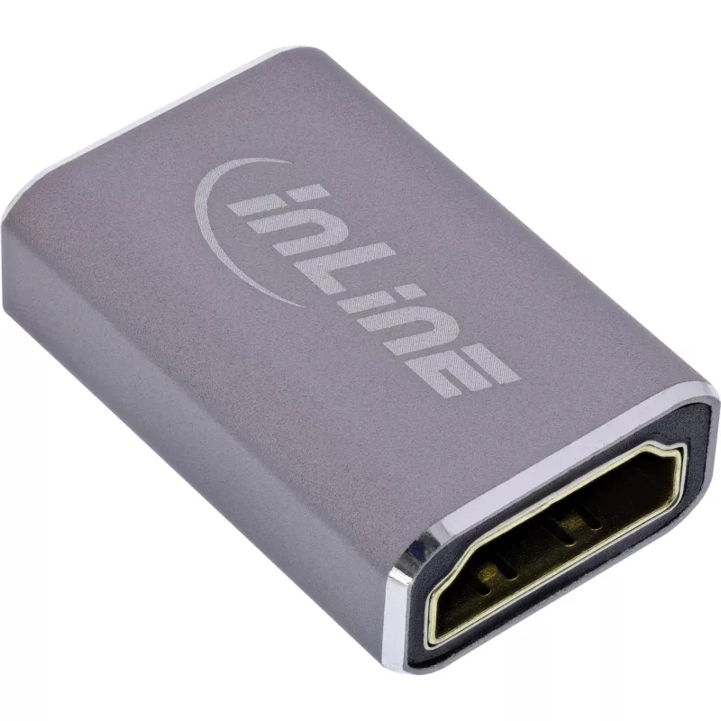 HDMI dzimuma mainītāja adapteris InLine 17991A pelēks zeltīts