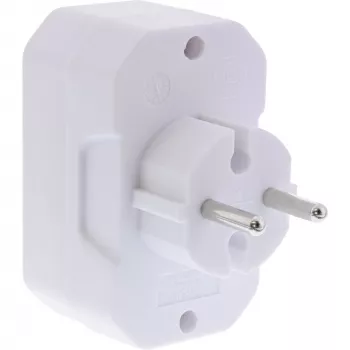 Strāvas kontaktdakšas adapteris Type F Type C InLine 16471E balts