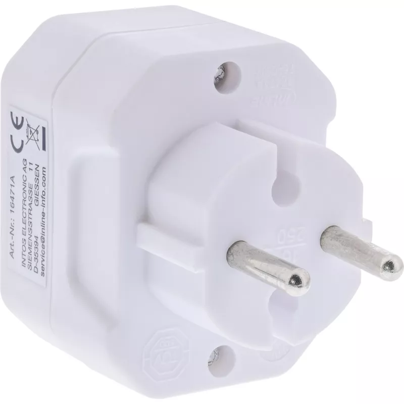 Power Plug Adapter Type F Type C InLine 16471A balta