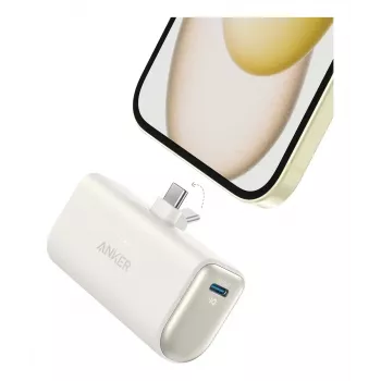 Ārējais akumulators Anker A1653021, 5 mAh, Power Delivery, 2× USB-C, 18 W, 3 A, Bēšs