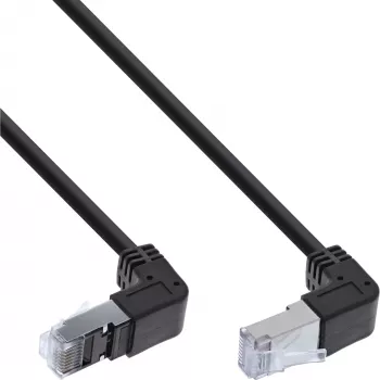 InLine komutācijas kabelis augšā/apakšā leņķveida, S/FTP (PiMf), Cat.6, 250MHz, PVC, varš