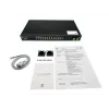LevelOne 28-Port L2 Plus pārvaldīts PoE rūpnieciskais slēdzis, 4 x 1/2.5/10GbE SFP+, 24 PoE izejas, 370W, 802.3AF/AT/BT PoE, 19 collu statīva stiprinājums, -40°C līdz 80°C