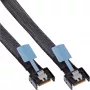 InLine 27662B Serial Attached SCSI (SAS) kabelis 0,75 m 24 Gbit/s Melns, Zils, Pelēks