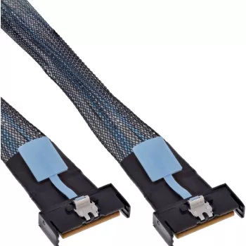 InLine 27661C Serial Attached SCSI (SAS) kabelis 1 m 24 Gbit/s Melns, zils, pelēks