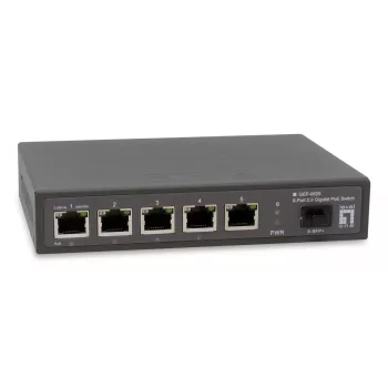 LevelOne GEP-0625 tīkla komutators Nepārvaldāms 2.5G Ethernet (100/1000/2500) Power over Ethernet (PoE) Melns
