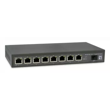 LevelOne GEP-0925 tīkla slēdzis Nevadāms 2.5G Ethernet (100/1000/2500) Power over Ethernet (PoE) Melns