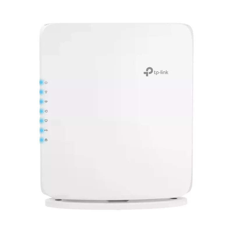 Bezvadu maršrutētājs TP‑Link Archer BE450 — divjoslu (2,4/5 GHz), Wi‑Fi 7, vairākpakāpju Gigabit Ethernet, 5x LAN, USB, balts