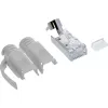 InLine Crimp connector Cat.6A RJ45 shielded, 3-piece pelēka 100-pack