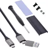 Ārējais USB4 korpuss InLine 00031J — USB-C uz M.2 NVMe SSD, 40 Gb/s, alumīnijs