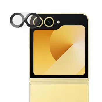 Kameras objektīva aizsargs PanzerGlass PicturePerfect Samsung Galaxy Z Flip7 FE — rūdīts stikls, silikons, caurspīdīgs, 1 gab.