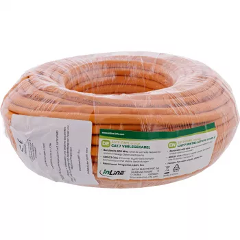 Tīkla vads InLine 70250I RJ45 Cat.7 600MHz 1m oranžs