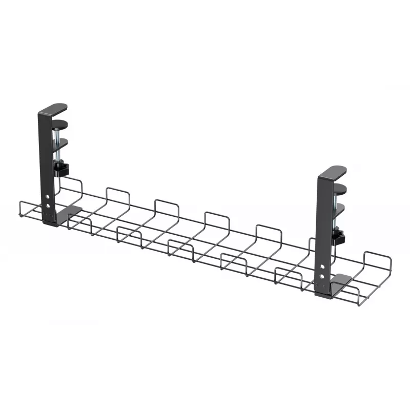 Kabeļu pārvaldības režģis 60 cm InLine 23190G galda montāžai ar skrūvskavām, melns