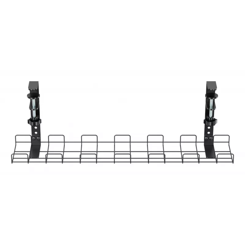 Kabeļu pārvaldības režģis 60 cm InLine 23190G galda montāžai ar skrūvskavām, melns