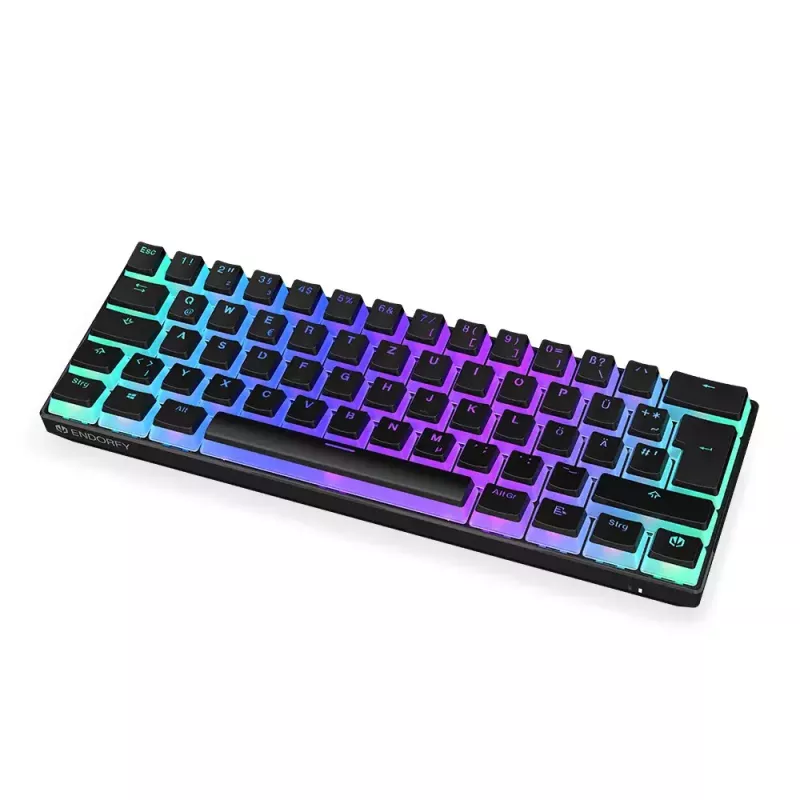 Spēļu tastatūra ENDORFY Thock Compact RF Wireless USB QWERTZ 61 taustiņi RGB LED