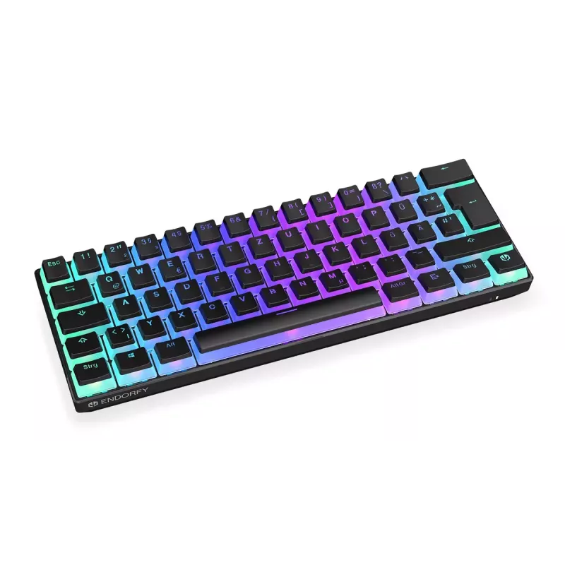 Spēļu tastatūra ENDORFY Thock Compact RF Wireless USB QWERTZ 61 taustiņi RGB LED