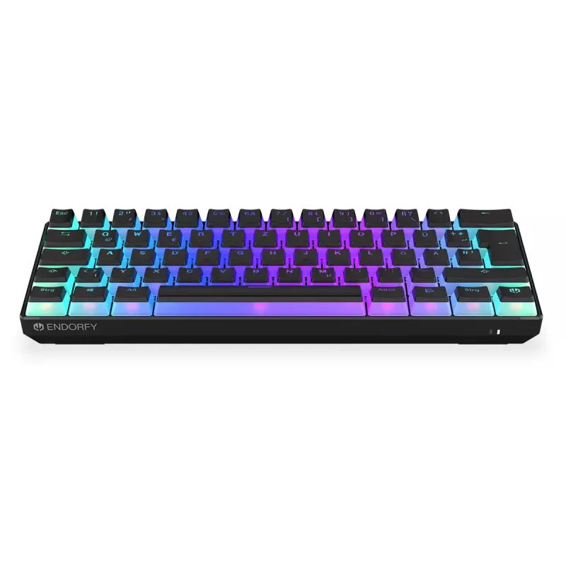 Spēļu tastatūra ENDORFY Thock Compact RF Wireless USB QWERTZ 61 taustiņi RGB LED