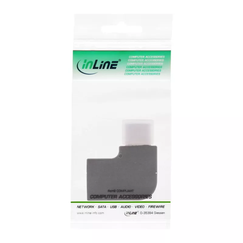 InLine USB 3.2 Gen.2 adapteris, USB-C vīr. / USB-C siev., leņķveida