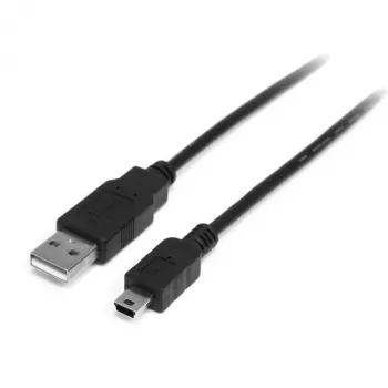 StarTech.com 1m Mini USB 2.0 kabelis - A uz Mini B - M/M, 1 m, USB A, Mini-USB B, USB 2.0, 0,48 Gbit/s, Melns