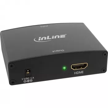 InLine pārveidotājs VGA + audio uz HDMI, ieeja VGA un RCA audio, izeja HDMI