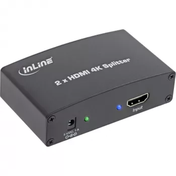 InLine HDMI sadalītājs/izplatītājs, 2 portu, savietojams ar 4K2K
