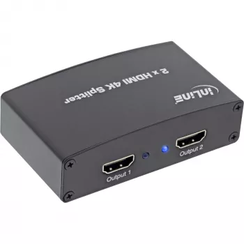 InLine HDMI sadalītājs/izplatītājs, 2 portu, savietojams ar 4K2K