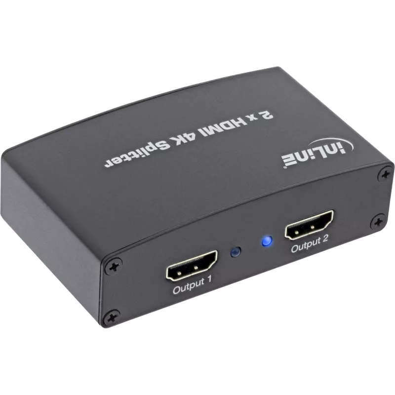 InLine HDMI sadalītājs/izplatītājs, 2 portu, savietojams ar 4K2K