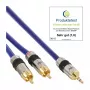 InLine Audio kabelis Premium 2x RCA vīrišķais / 3.5 mm vīrišķais, apzeltīti kontakti, 15 m
