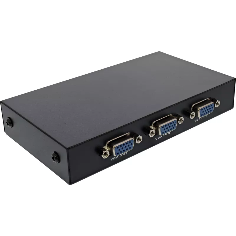 InLine VGA slēdzis manuāls 2 portu 15-pin Sub-D HD 1920 x 1440