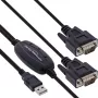 InLine USB 2.0 uz 2x seriālo adapteru kabelis USB Type A uz 2x 9 kontaktu Sub-D vīriešu 1,5 m