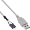 InLine USB 2.0 adaptera kabelis, A tipa ligzda / iekšējais spraudnis, 0,40 m