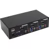 InLine galddatora KVM slēdzis 2 portu DisplayPort USB 3.0 centrmezgls ar audio