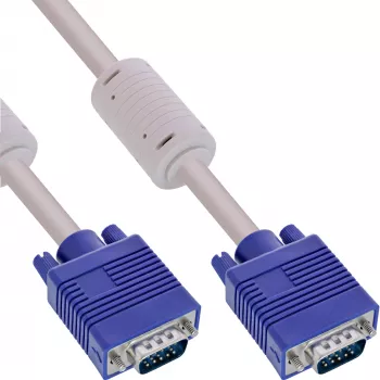 S-VGA kabelis InLine 17803 15 HD vīr./vīr. pelēks 0,3 m