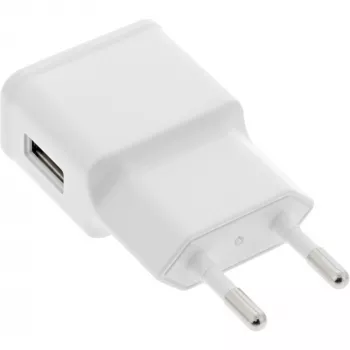 USB strāvas adapteris, viens, iekļauts tīklā, 31504W, 100–240 V uz 5 V/1,2 A, balts