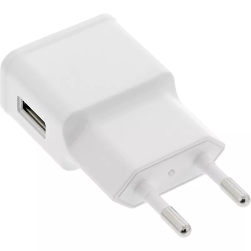 USB strāvas adapteris, viens, iekļauts tīklā, 31504W, 100–240 V uz 5 V/1,2 A, balts