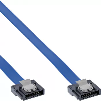 InLine SATA 6Gb/s kabelis ar mazo spraudni 0,5 m ar aizbīdņiem 27705K