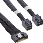 InLine plāns SAS kabelis, SFF-8654 8i uz 2x SFF-8643, 0,5 m