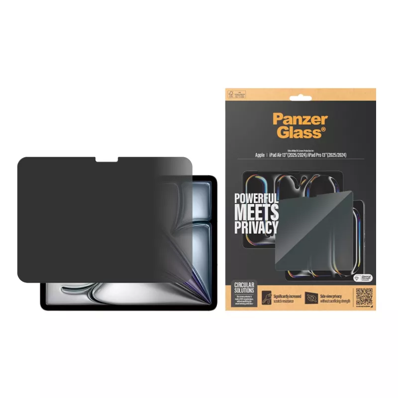 PanzerGlass ® privātuma ekrāna aizsargs iPad Air 13'' (2024-2025) | iPad Pro 13'' (2024-2025) | Ultra-Wide Fit