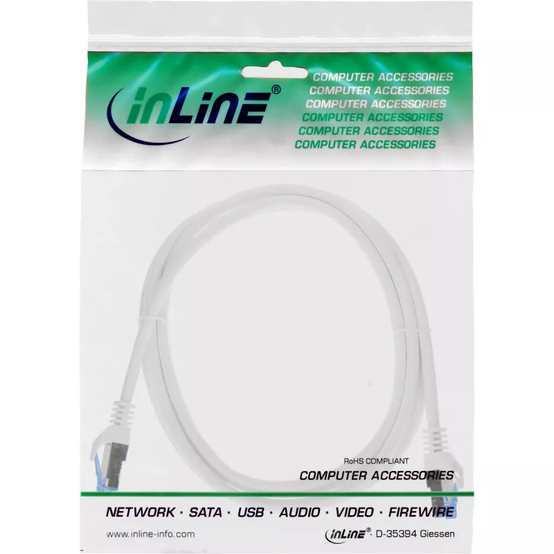 InLine 72602W tīkla kabelis balts 2 m Cat6a S/FTP (S-STP)
