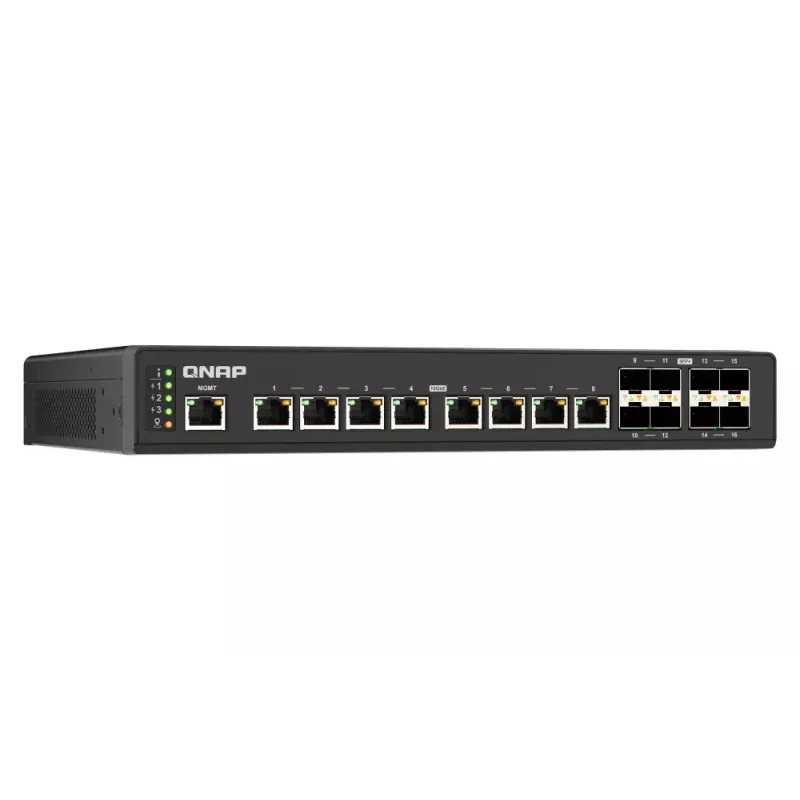 QNAP QSW-IM3216-8S8T tīkla komutators Pārvaldīts L2 10G Ethernet (100/1000/10000) Melns