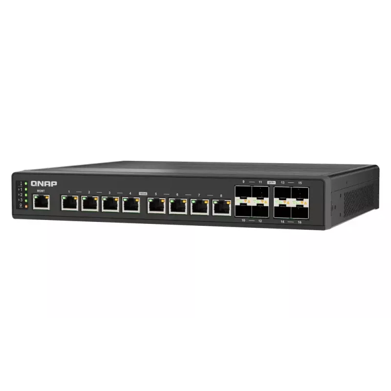 QNAP QSW-IM3216-8S8T tīkla komutators Pārvaldīts L2 10G Ethernet (100/1000/10000) Melns