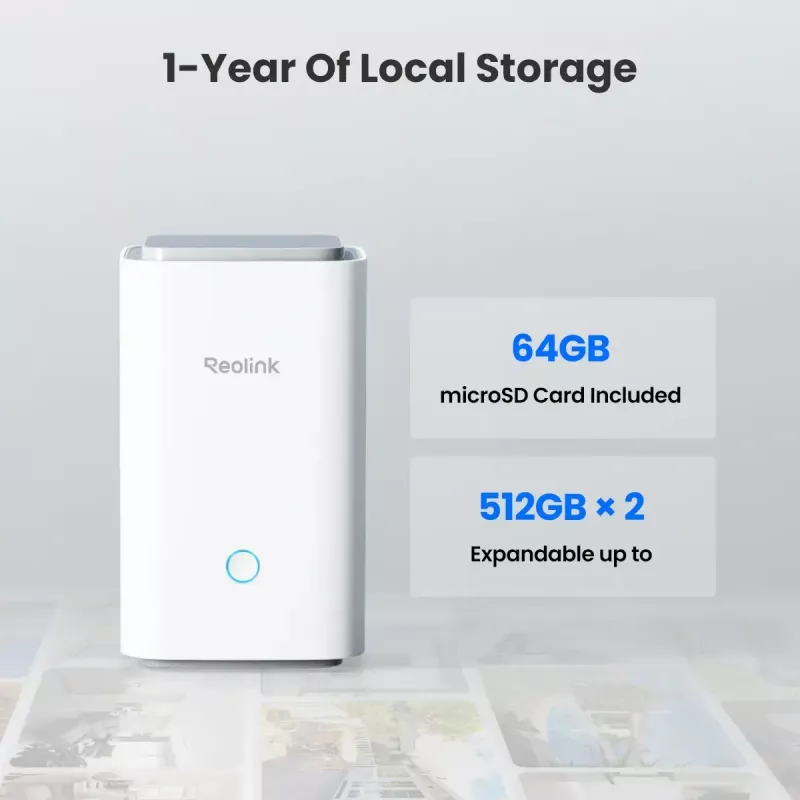 Bāzes iekārta Reolink Hub 1 ar 2x Argus Series B310 iekštelpu balta