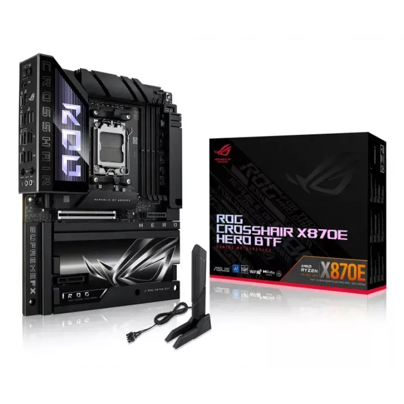 Mātesplate ASUS ROG CROSSHAIR X870E HERO BTF — AMD X870E, Socket AM5, ATX, DDR5, M.2, Wi‑Fi 7