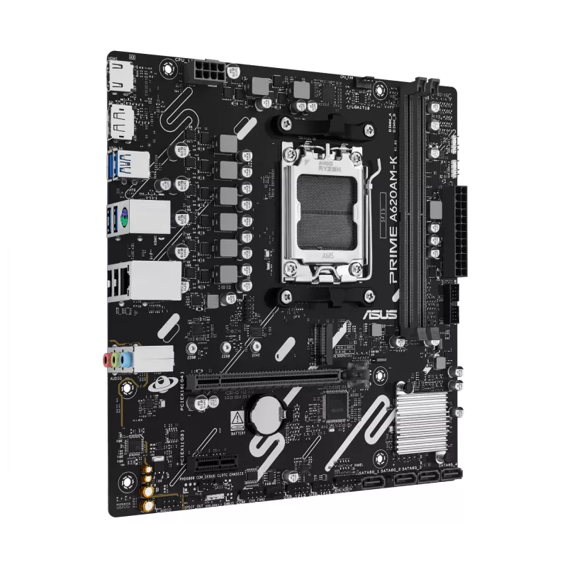 Mātesplate ASUS PRIME A620AM-K Socket AM5 microATX DDR5, 2 DIMM, max 128 GB, A620A chipset